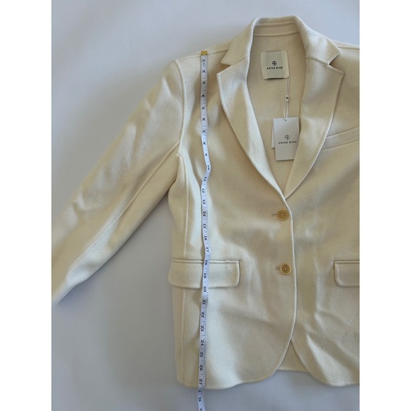 ANINE BING Quinn Blazer White Cashmere Blend - Women's XS - MSRP $650 - Picture 7 of 13